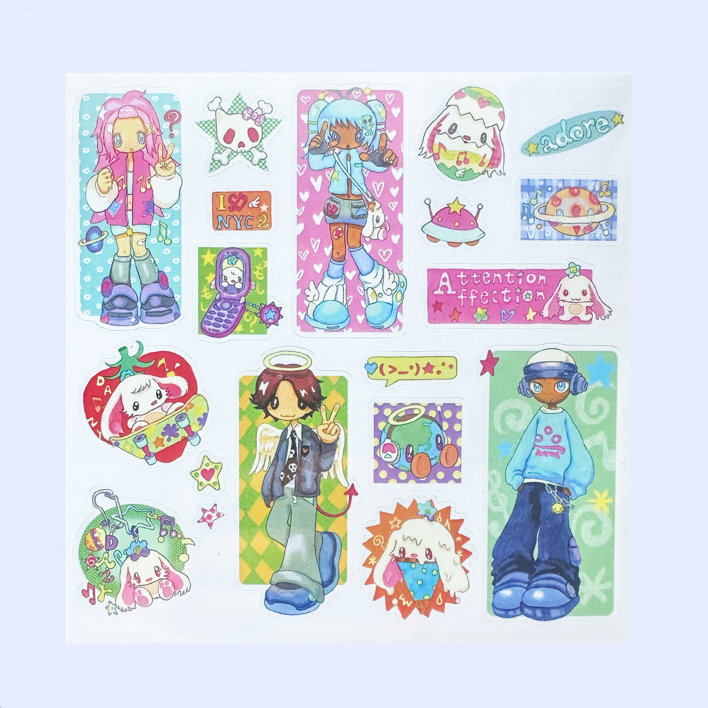 adore sticker sheet